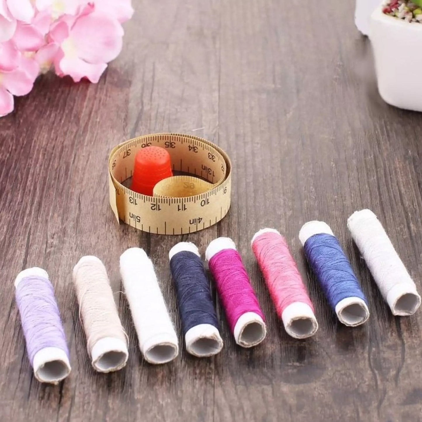 24 Pc Sewing Box used in storing of thread roles and sewing stuff including all home purposes.