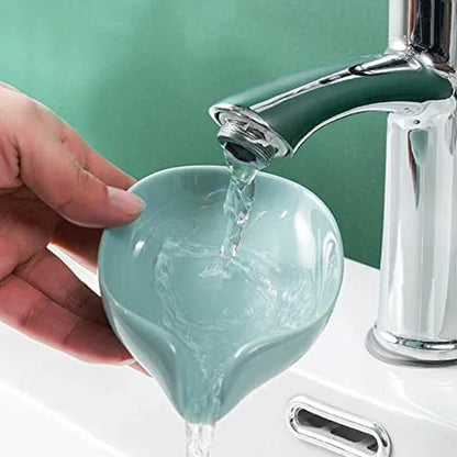 Self-Draining Leaf Shape Soap Holder | Decorative Bar Soap Dish with Suction Base