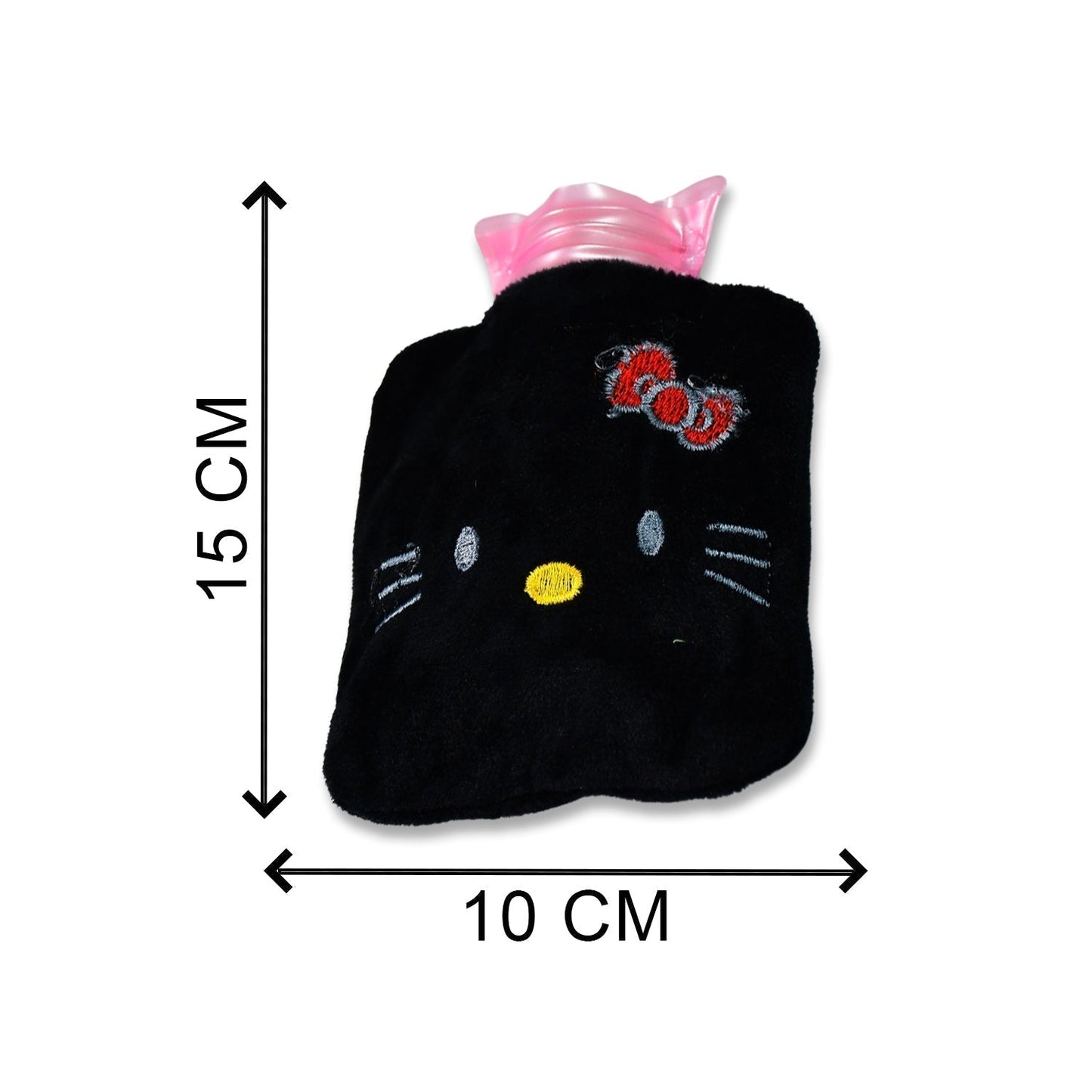 Black Small Hot Water Bag with Cover â€“ Pain Relief & Warmer