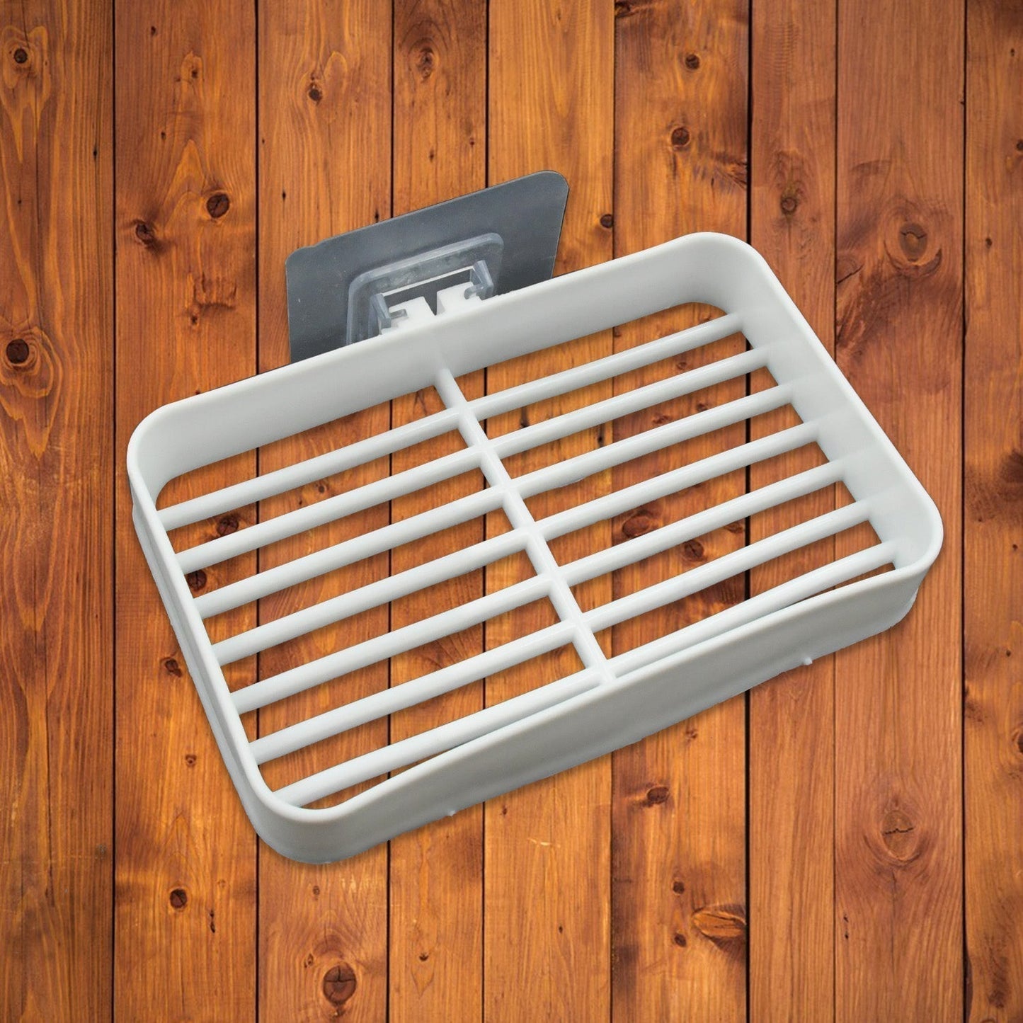 Bathroom & Kitchen Soap Holder: Self-Adhesive ,Sabudani (Plastic Box)