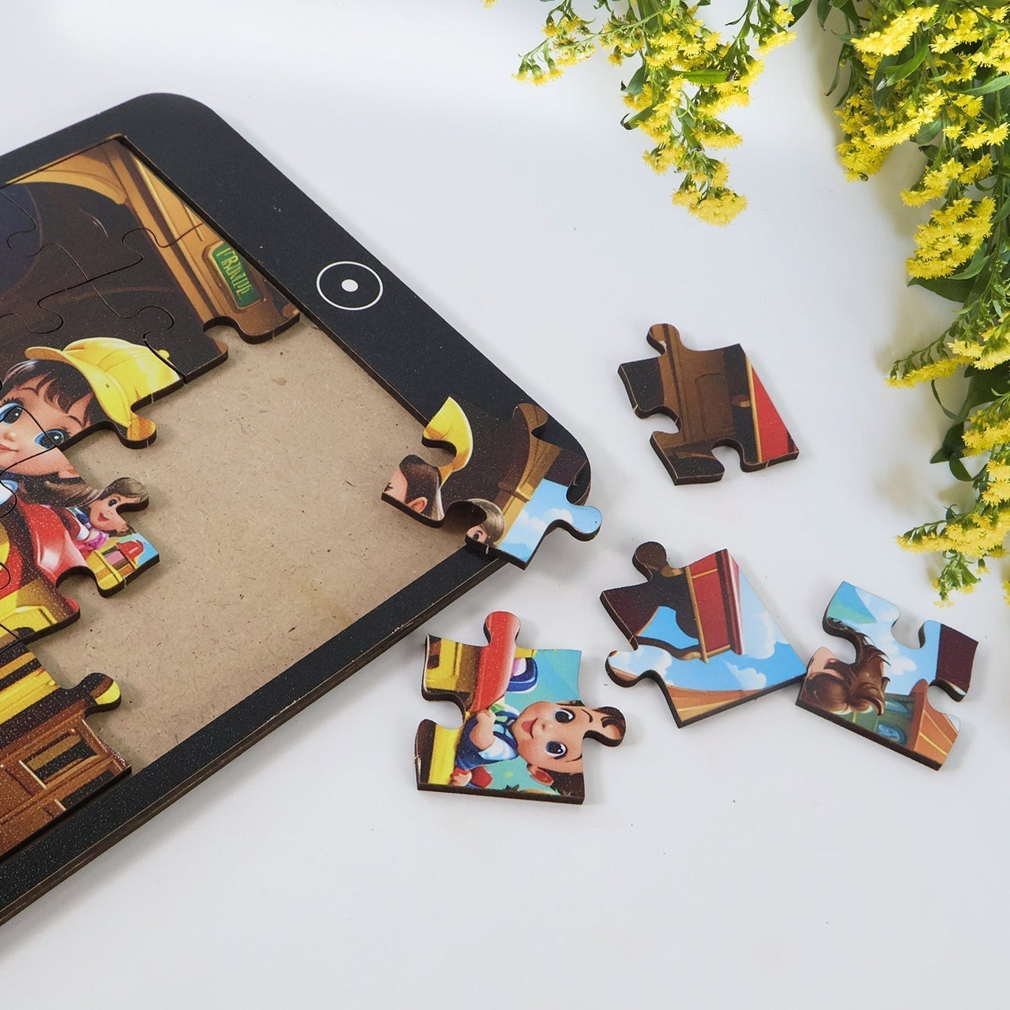 Kids Mini Cartoon Jigsaw Puzzle â€“ 1 Pc Mix Design