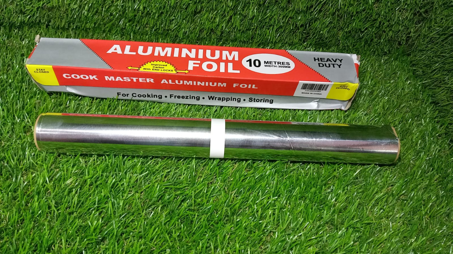 Heavy-Duty Aluminum Foil Roll – Non-Stick, Thick Sheet for Baking & Grilling (10m x 300mm)