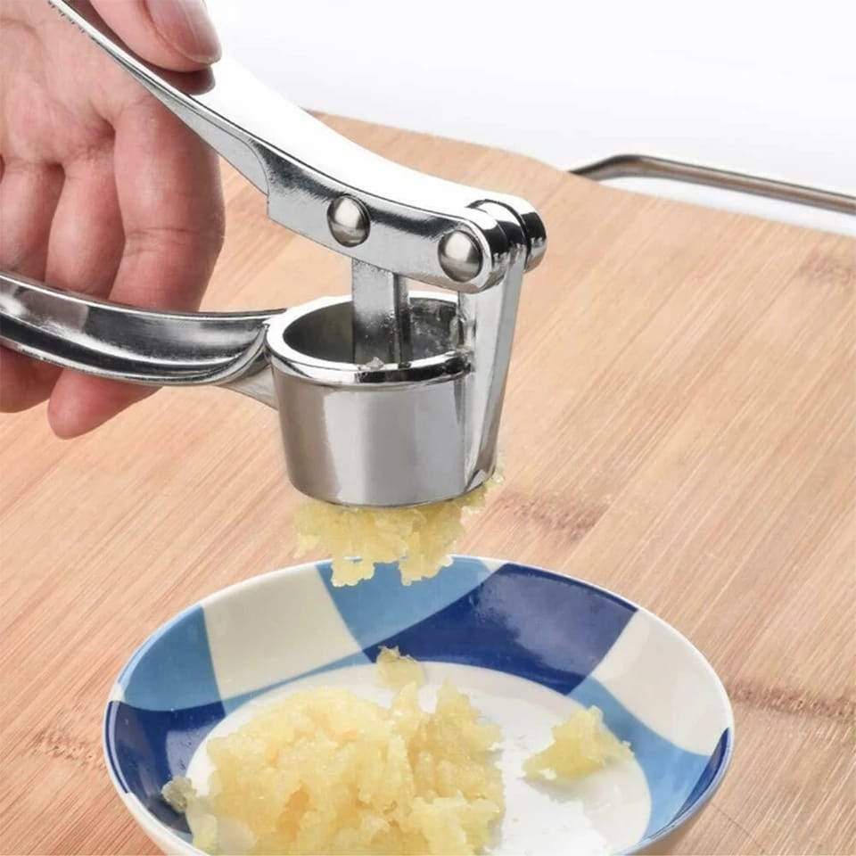 Stainless Steel Garlic Press Crusher ,Crusher ,Squeezer ,Masher ,and Lemon Juicer
