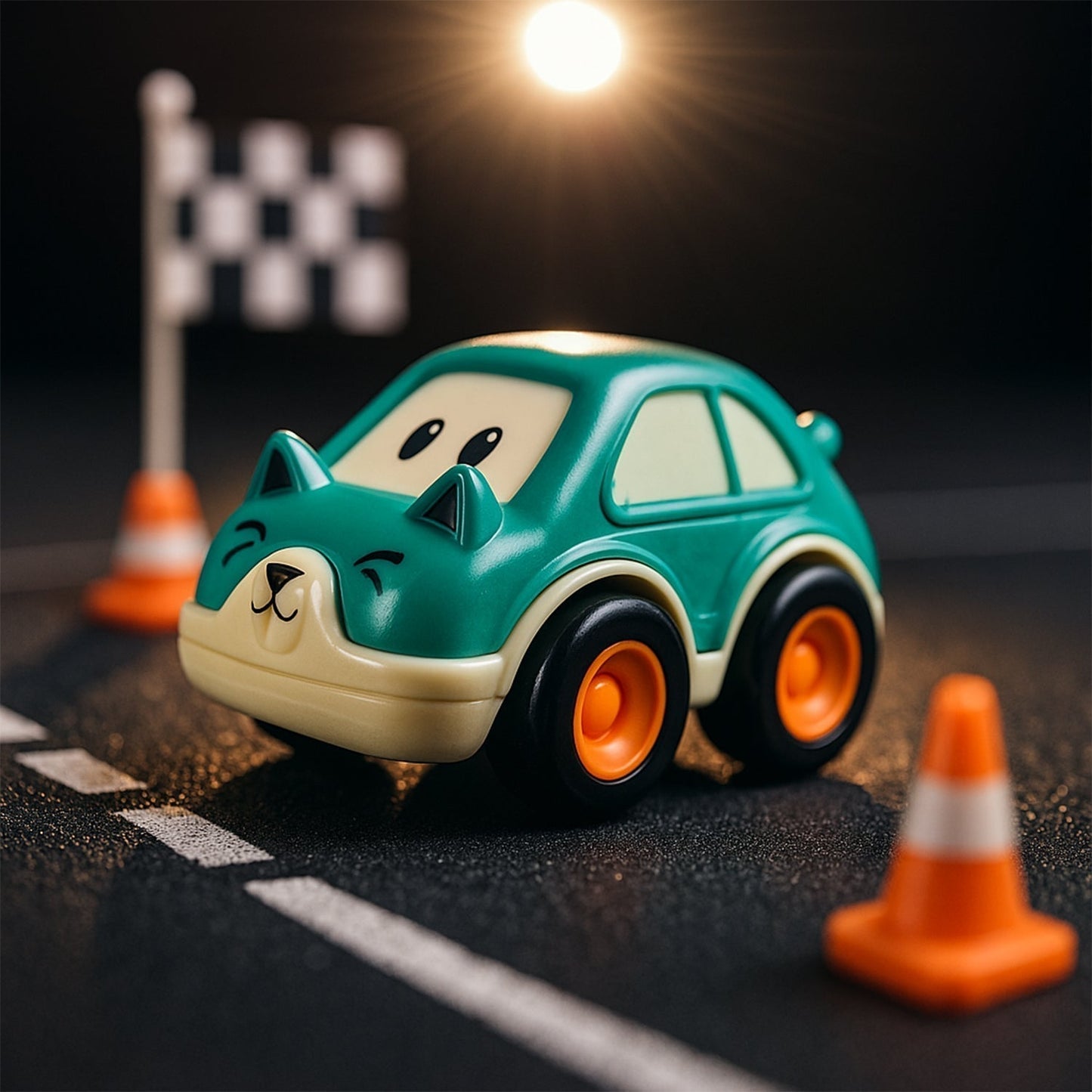 Funwoods Animal Cartoon Pull-Back Toy Car - (4 Pc / Set)