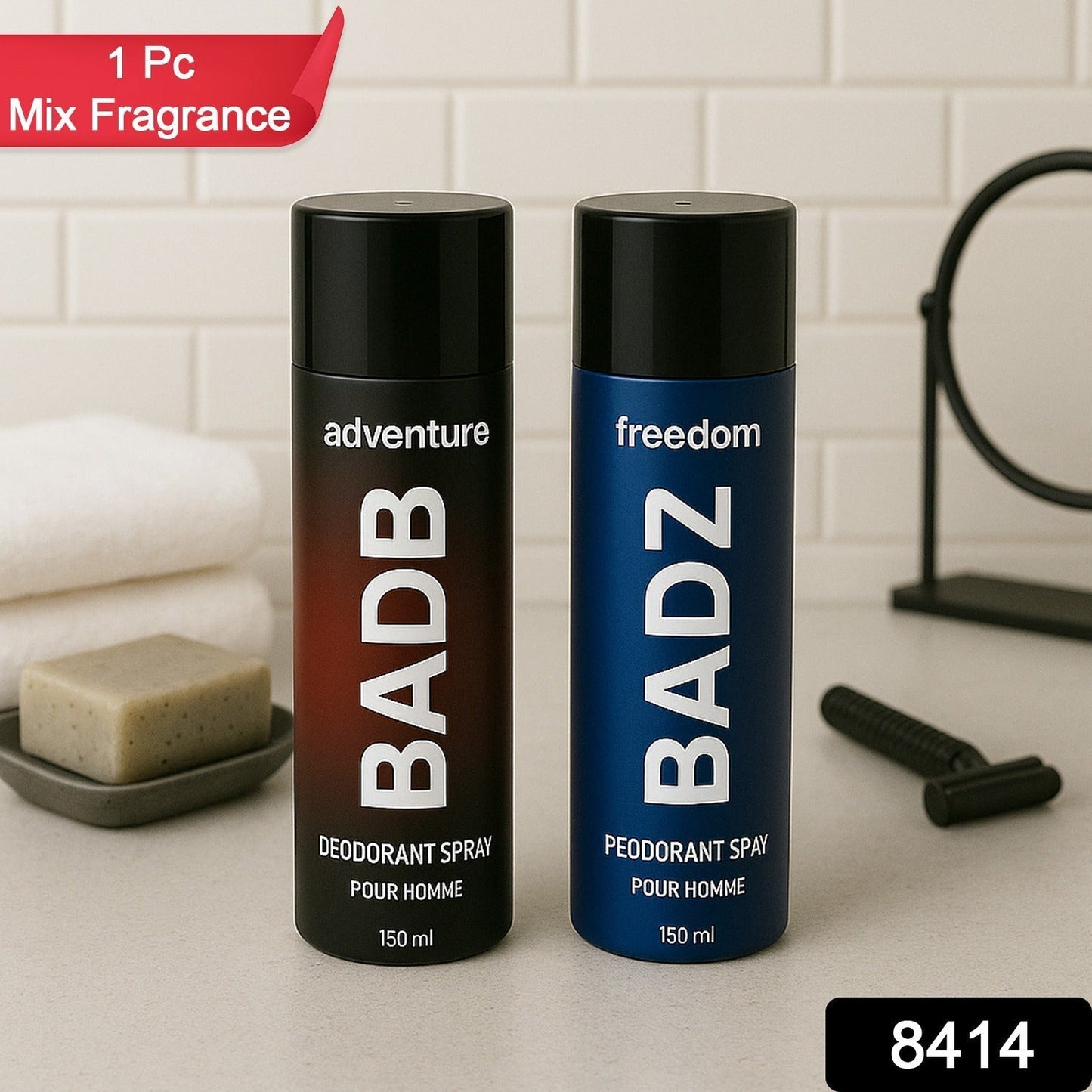 Menâ€™s Deodorant Body Spray 150ml (Adventure / Freedom Variant â€“ 1 Pc, Random Mix)