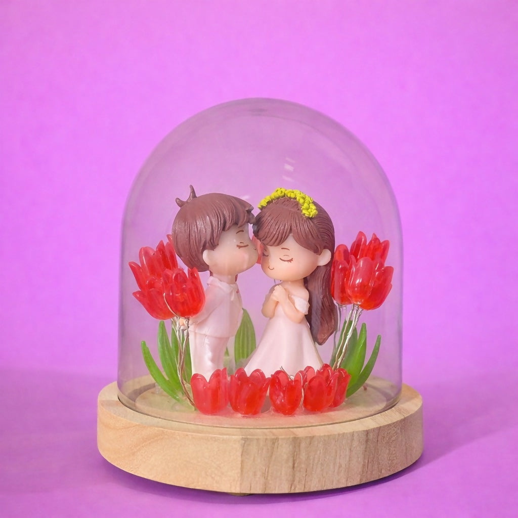 Couple Dome Decorative Lamp for Bedroom, Table & Gift Decor