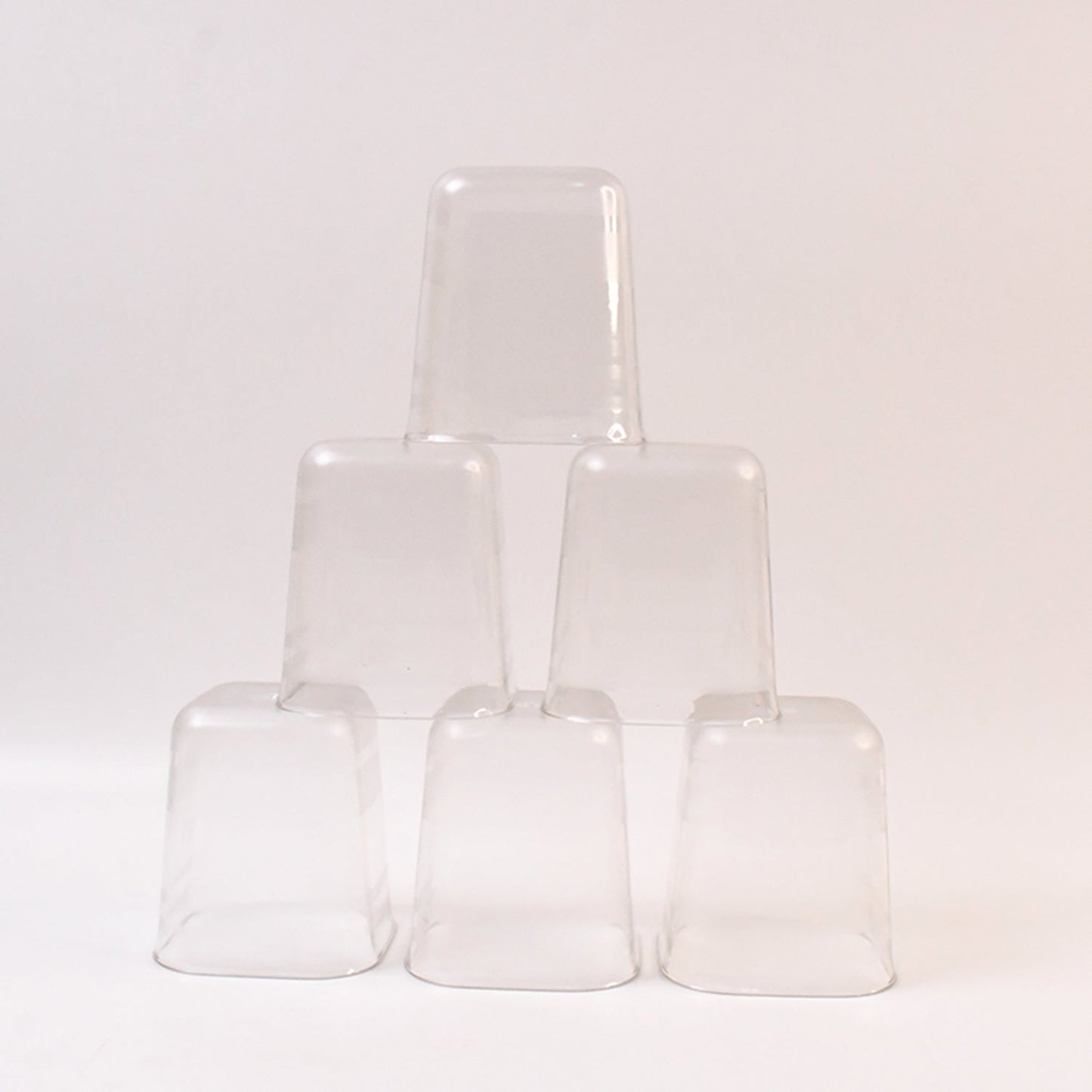 6pc Transparent Diamond Medium Serving Glass Set, Glass Set for Water, Juice etc