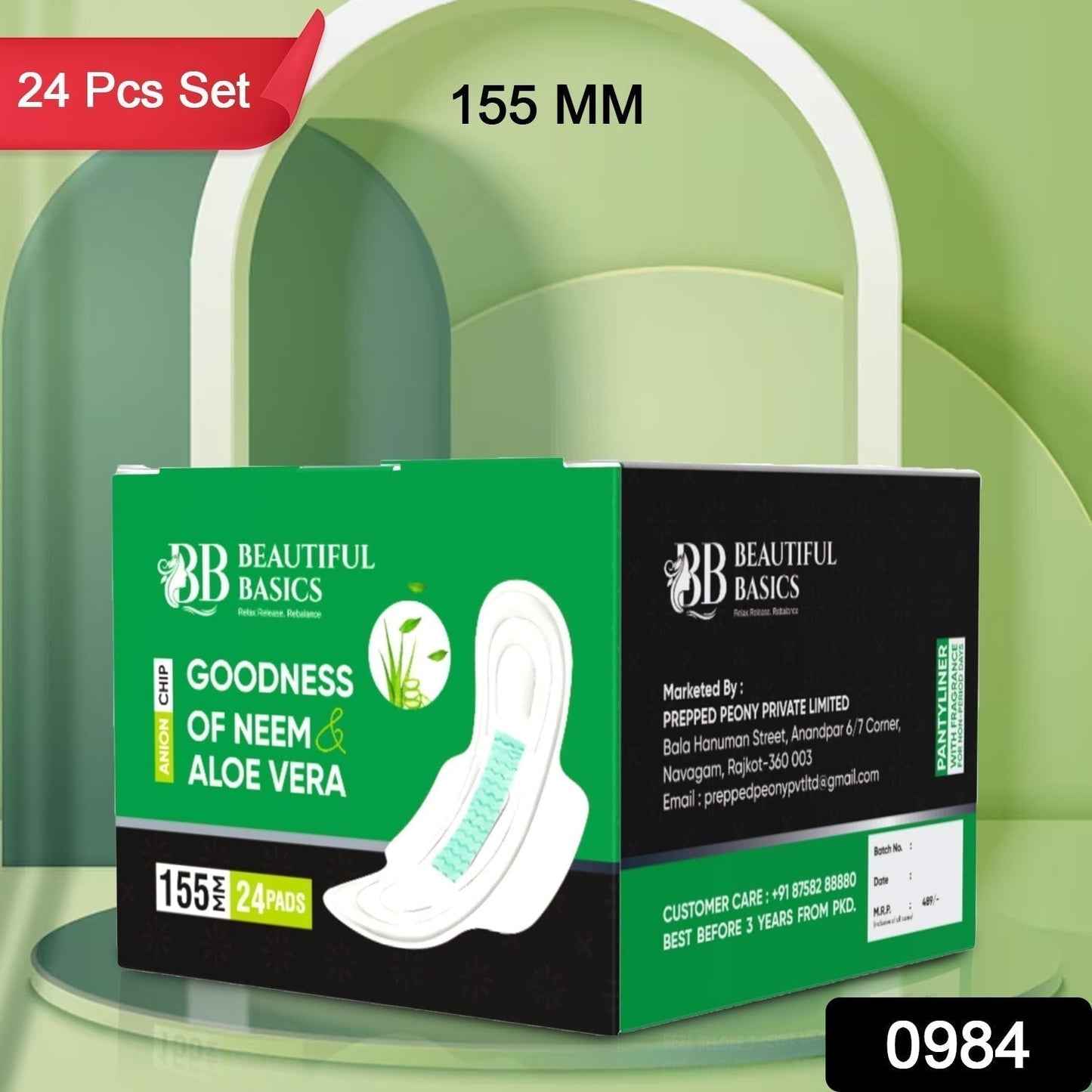 Sanitary Pantyliners with Neem & Aloe Vera â€“ Ultra Thin (24 Pcs)