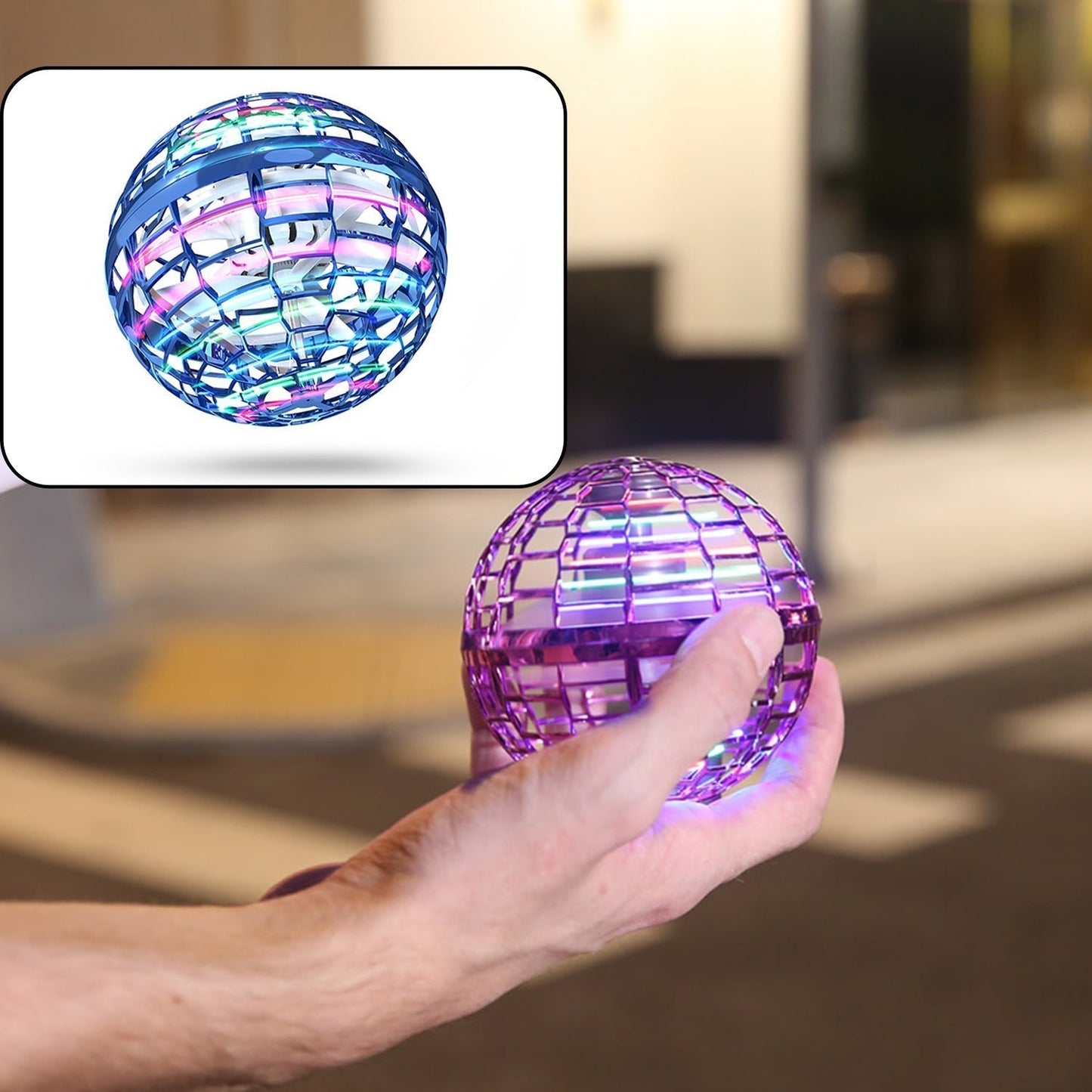Flying Ball Toy - USB RGB Lights 360° Rotating Magic Ball | Natation