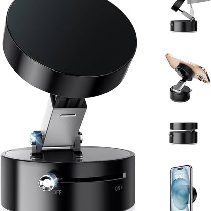 Adjustable Vacuum Mobile Stand – 360° Rotating Strong Suction Cup Phone Holder for Car, Desk & Wall