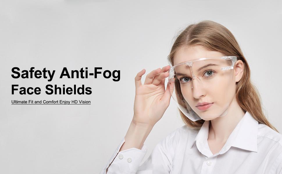 Multipurpose Clear Face Shield Anti-fog Anti-Scratch Protective Fashion Wear for Men