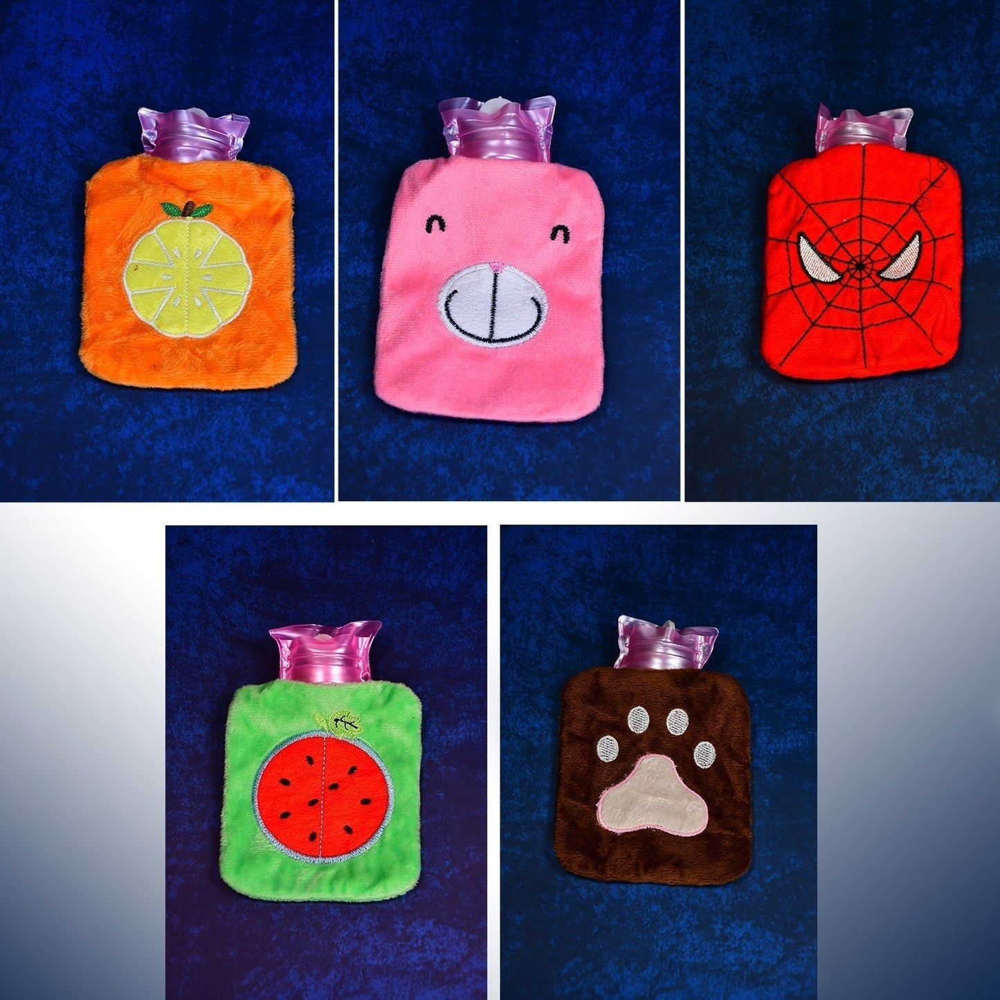 Mini 1pc Mix design hot water bag for pain relief.