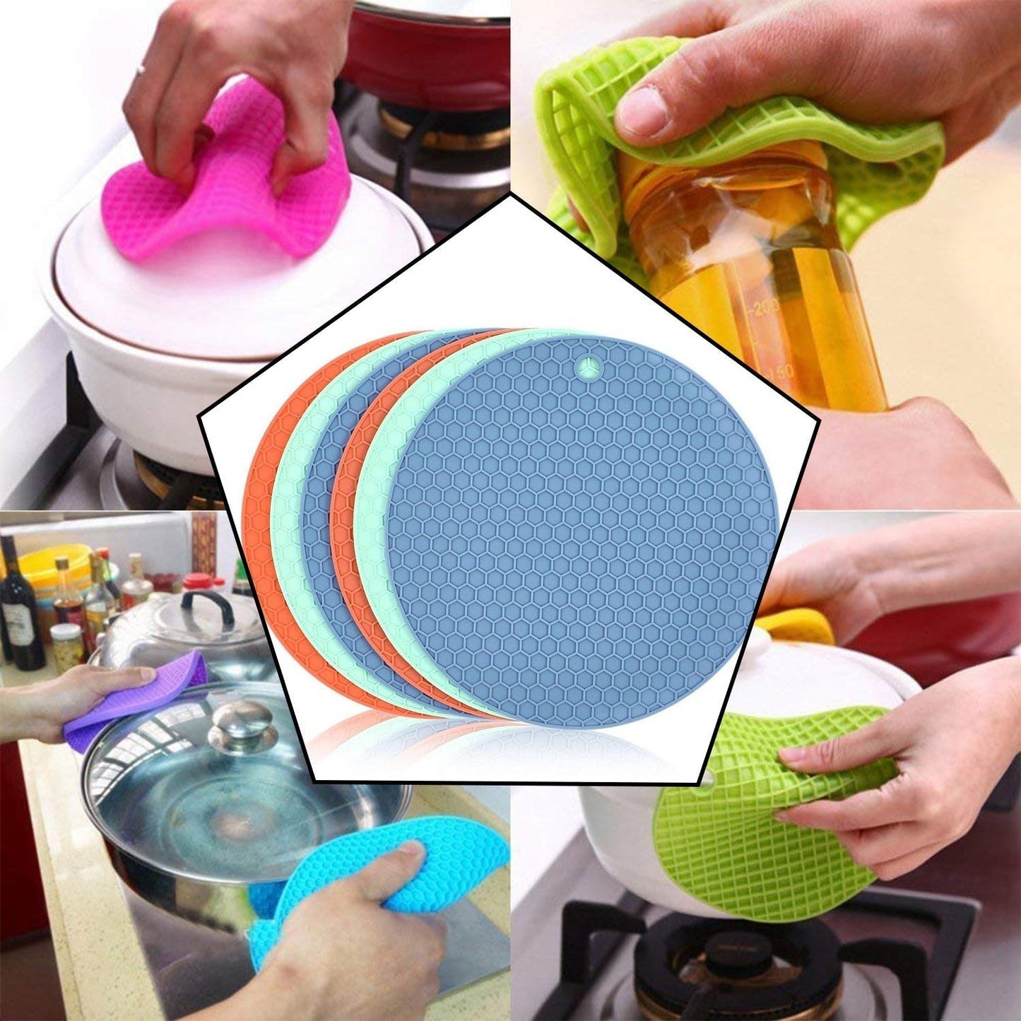Mat, 1Pc Silicone Hot Mat used for breakfast, lunch and dinner purposes in different-different places.