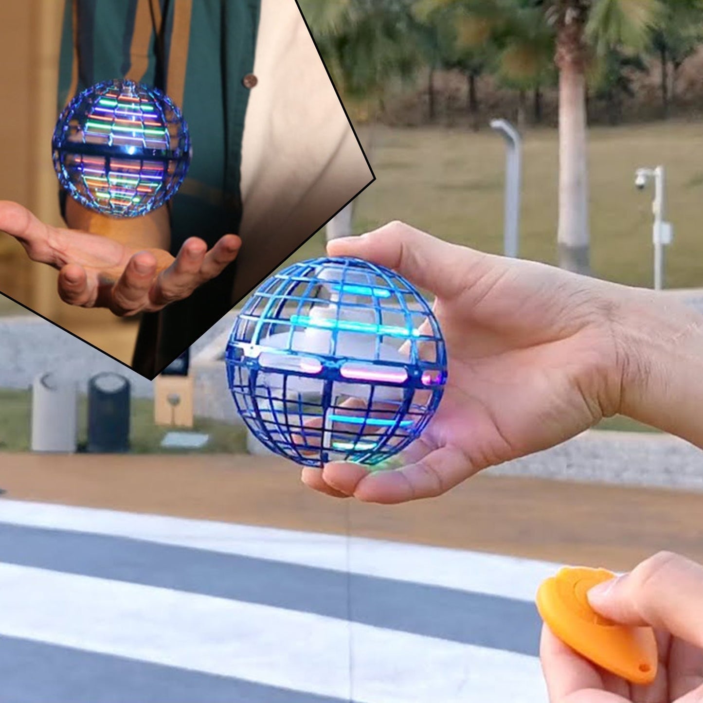 Flying Ball Toy - USB RGB Lights 360° Rotating Magic Ball | Natation