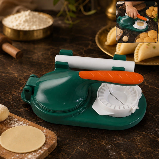 Mini Puri Press Dumpling Machine for Gujiya, Momos & Dough Pressing (1 Pc)