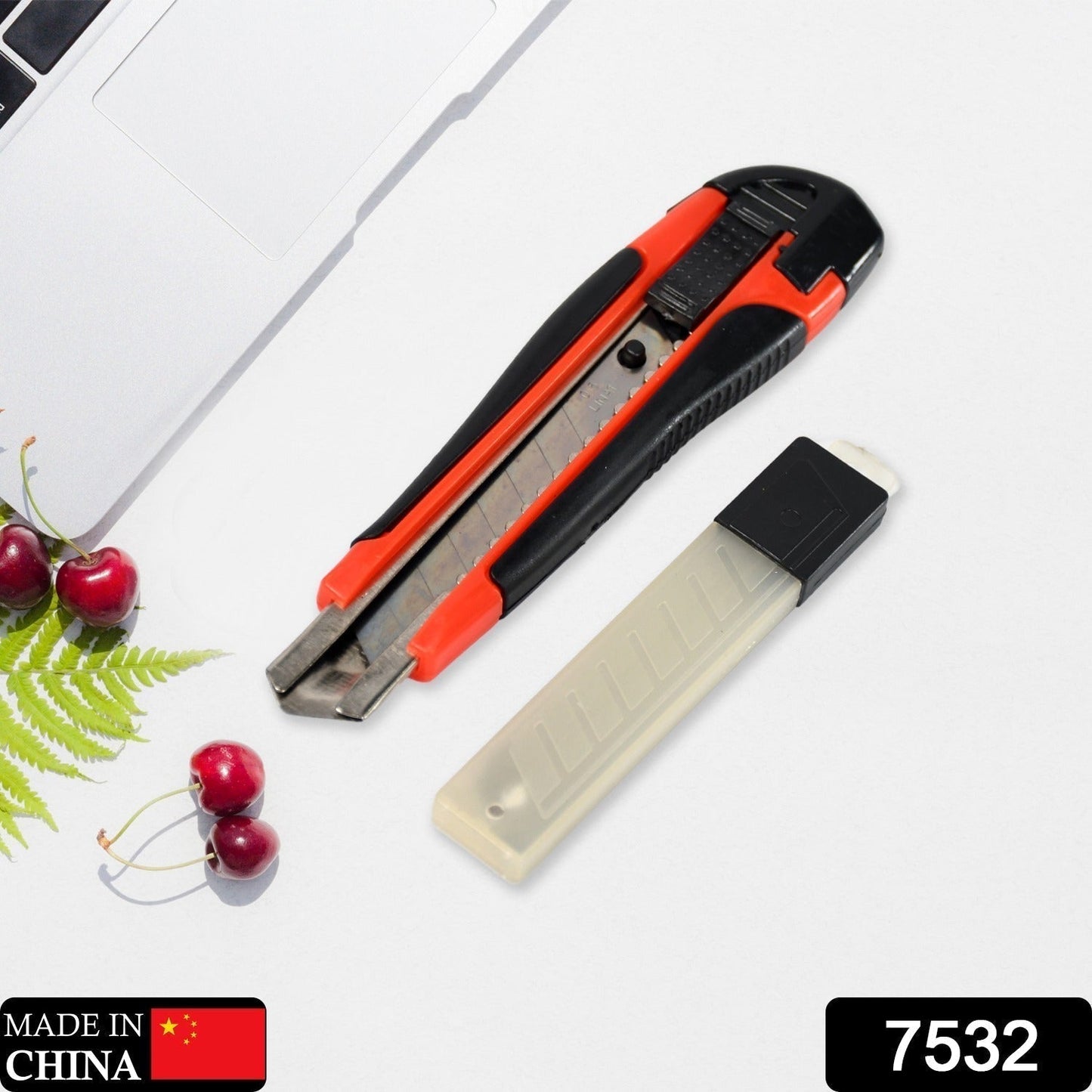 Heavy Duty 18mm Cutter Knife Set with Extra Blades for Office & Home