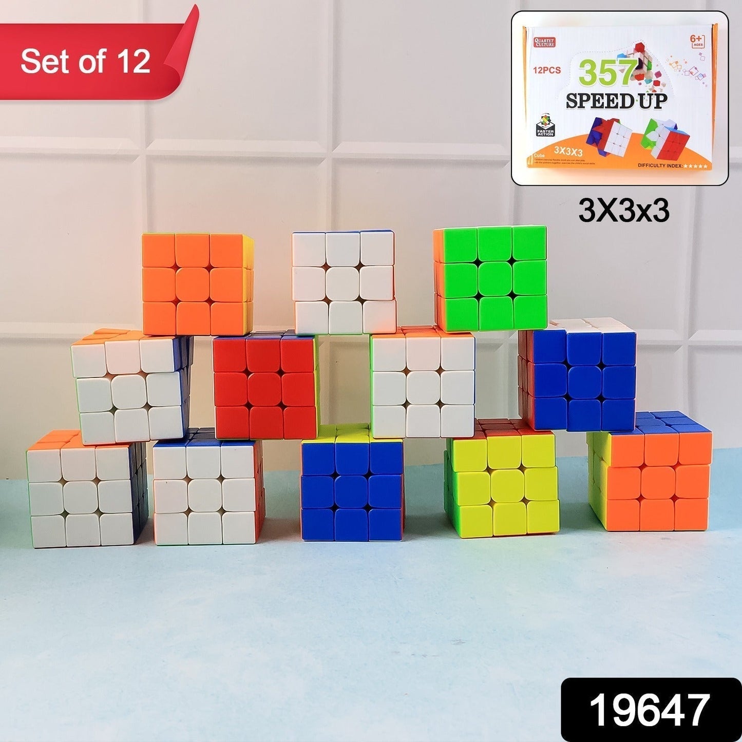 357 Speed Rubikâ€™s Cubes 3x3x3x (Set of 12)