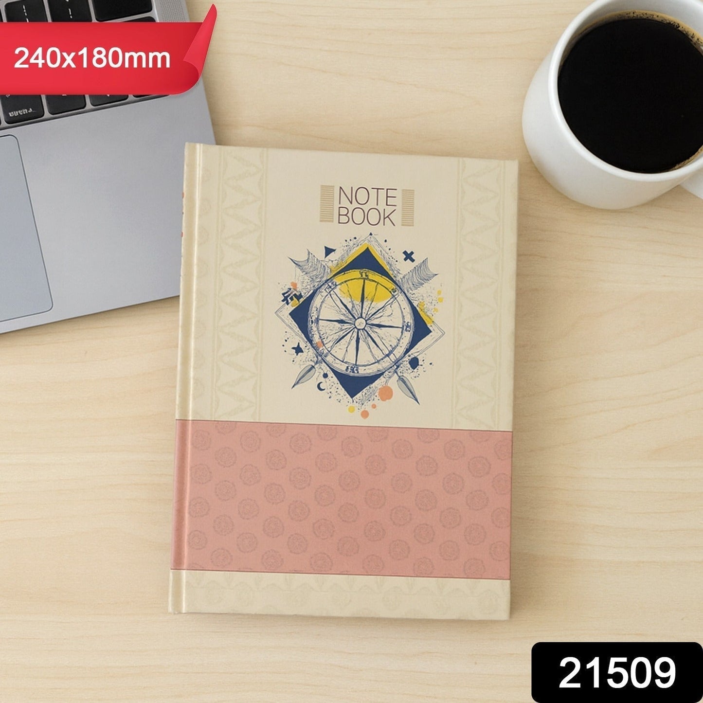 Hardbound Diary & Notebook (1 Pc / 100 Pages / 240x180mm)