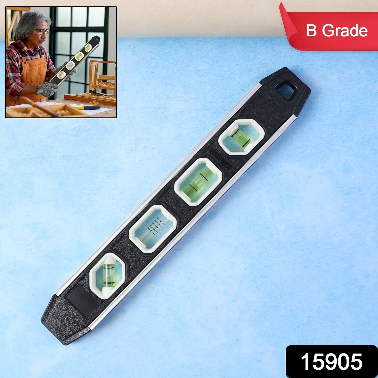 Professional Aluminum Spirit Level Measuring Tool  (B Grade / 1 Pc)