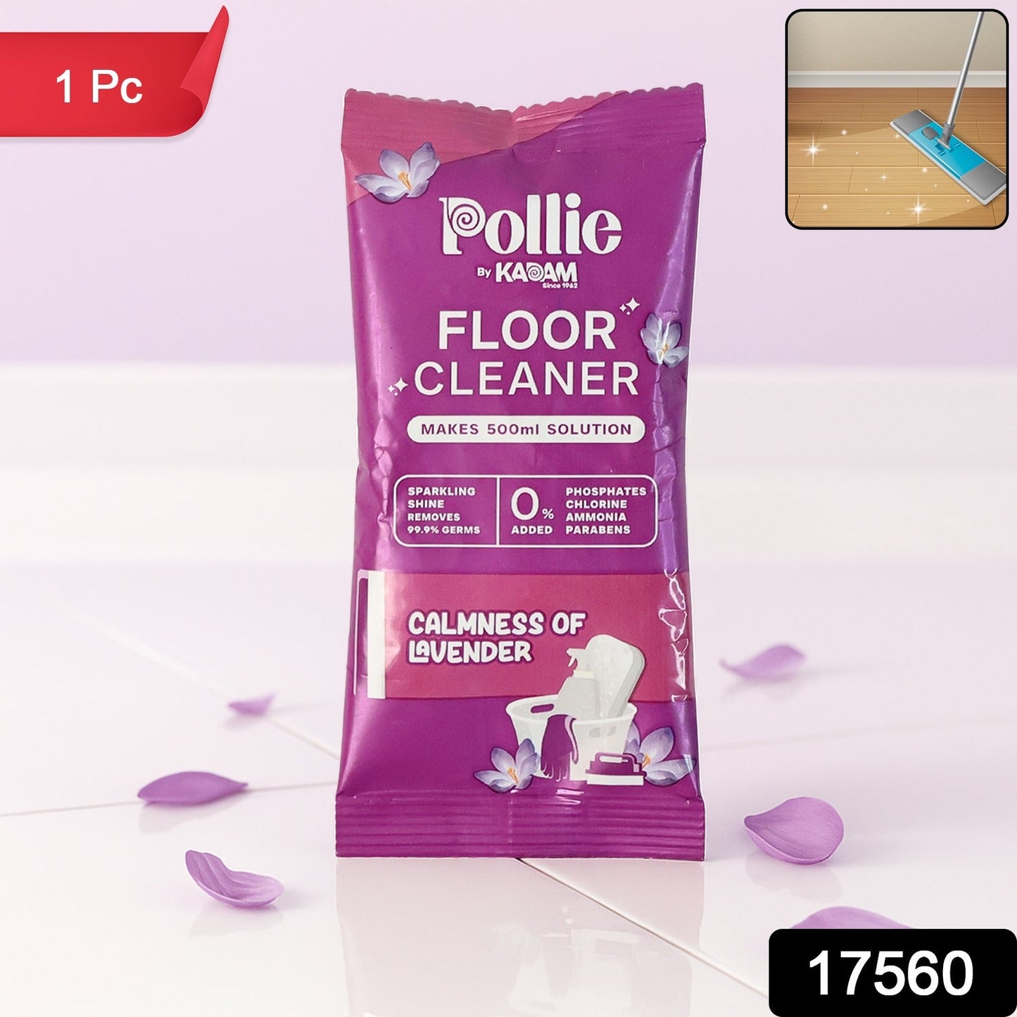 Pollic Kadam Concentrated Floor Cleaner Sachet â€“ Lavender Fragrance (50 Gm)