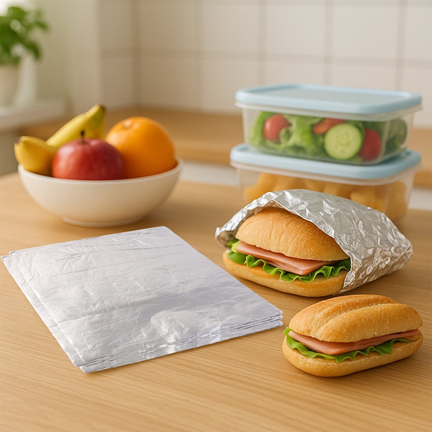 Aluminium Foil Cut Sheets 220Ã—250 mm â€“ 50 Sheets