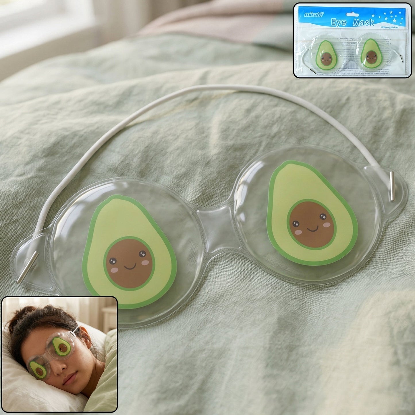 Reusable Eye Cooling Gel Eye Mask (1 Pair, Mix Gel Mask)