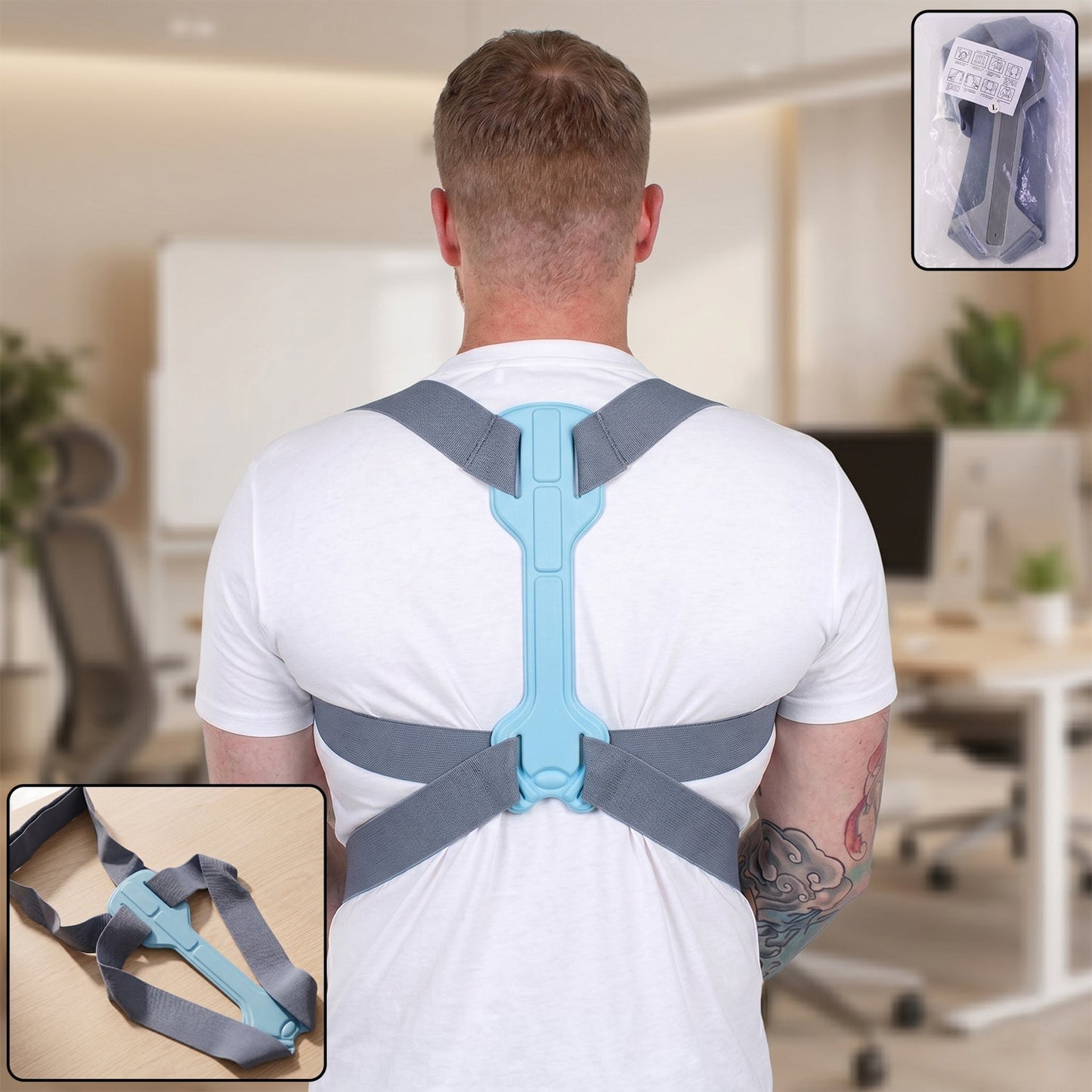 Upper Back Shoulder Spine Alignment Brace Belt for Daily Use