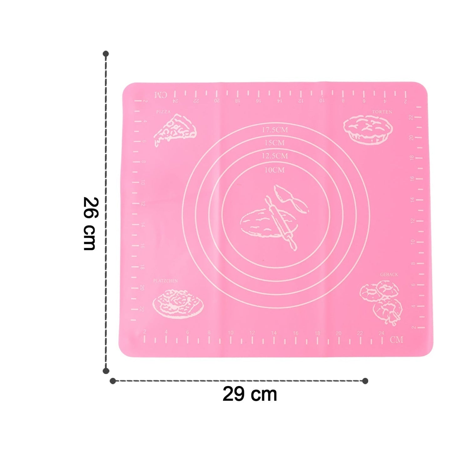 Non-Stick Dough Rolling & Baking Mat - (1 Pc / 29x26 Cm)