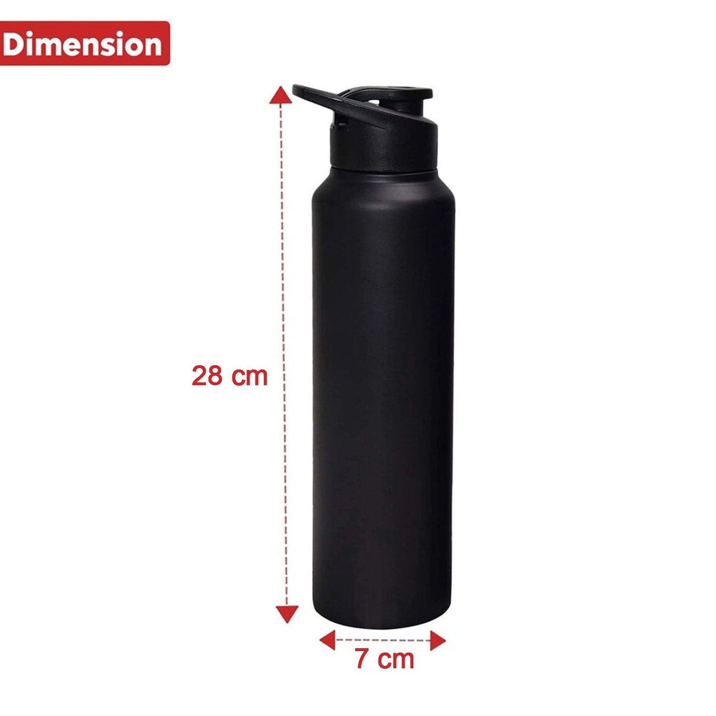 Stainless Steel 1000ml Flip-Top Reusable Sports Water Bottle â€“ 1 Pc