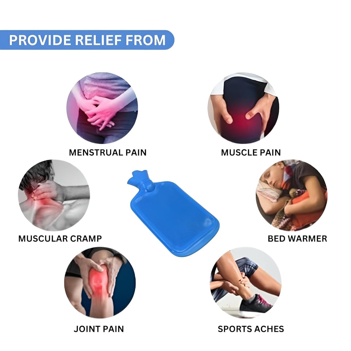 Reusable Hot Water Bag for Pain Relief (23 Ã— 12 cm / 1 Pc)
