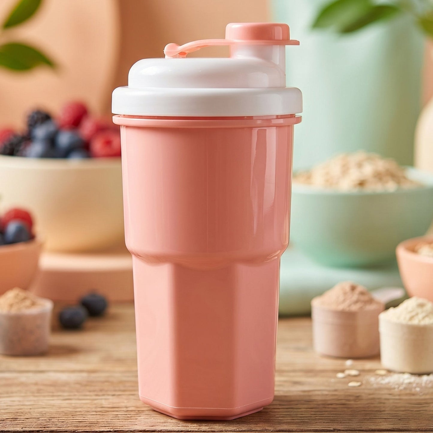 Multipurpose Protein Tumbler with Secure Flip Lid (400ML Approx)