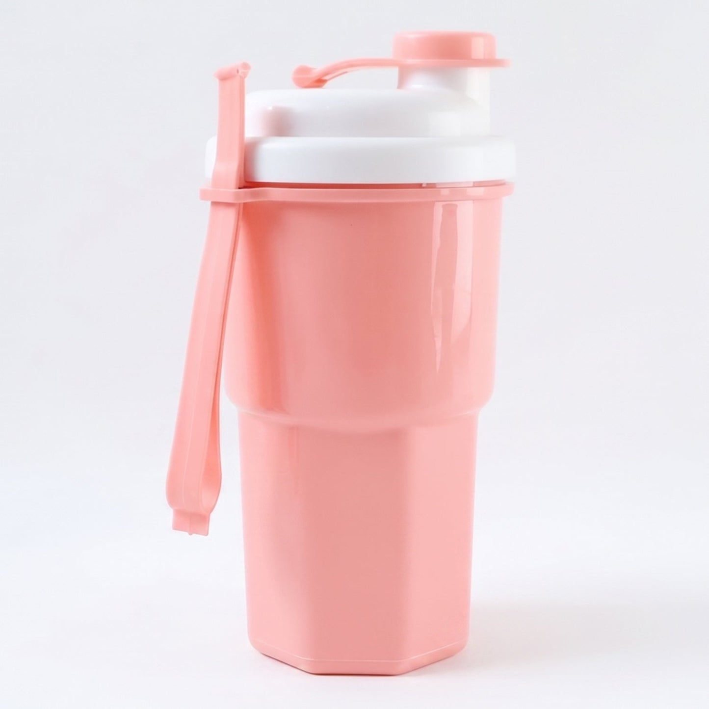 Multipurpose Protein Tumbler with Secure Flip Lid (400ML Approx)