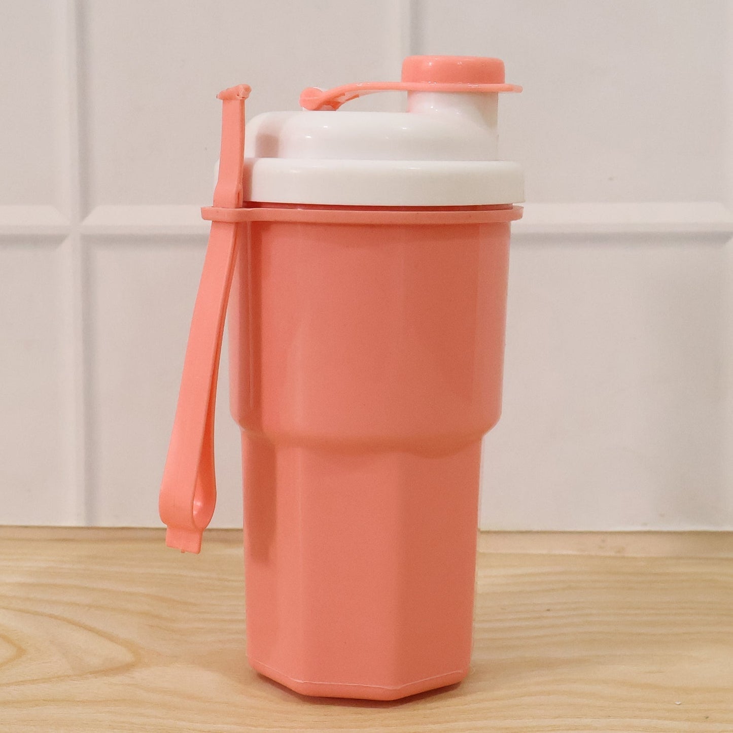 Multipurpose Protein Tumbler with Secure Flip Lid (400ML Approx)