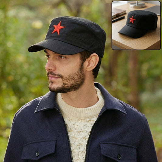 Classic Military Style Red Star Cap (1 Pc)