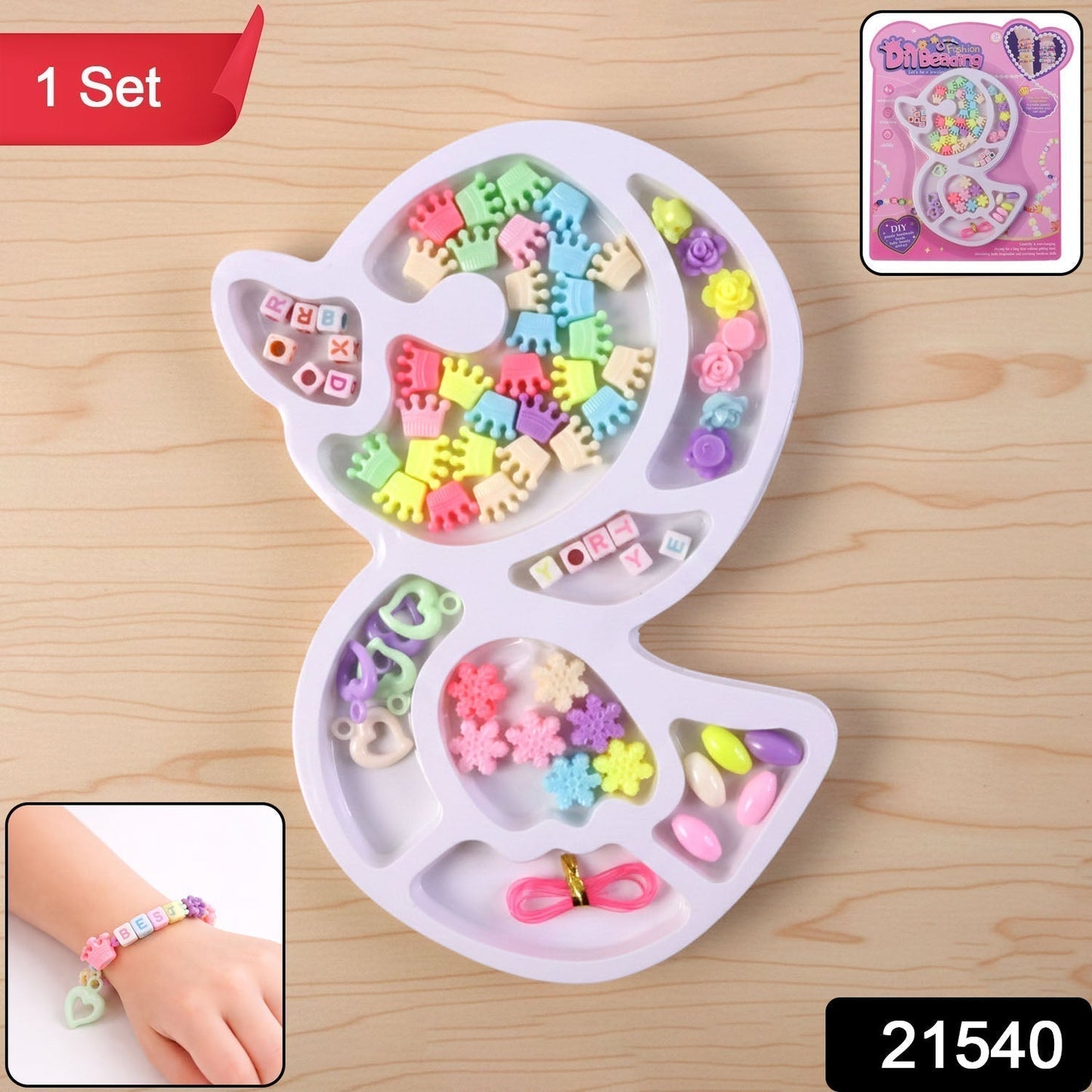 DIY Fashion Beading Jewellery Making Kit (1 Set)