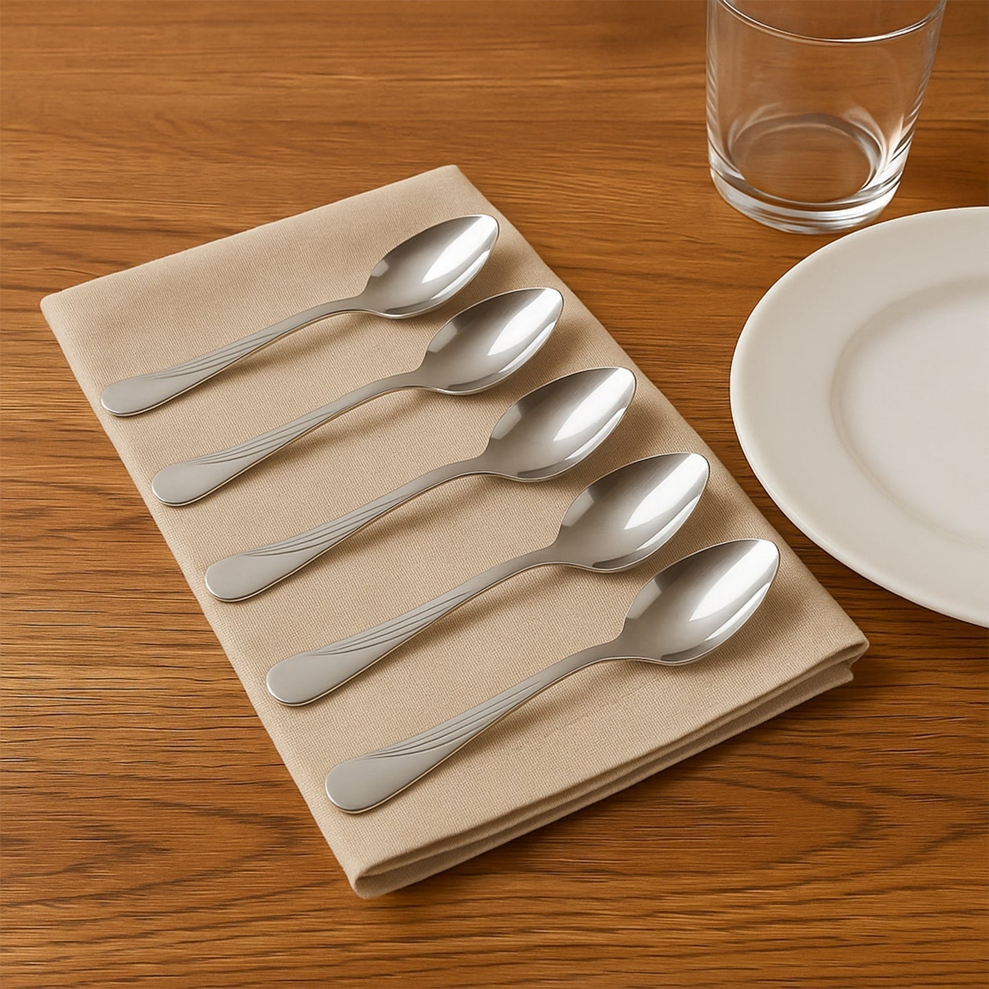 Supermom Diamond Stainless Steel Dining Spoon (6 Pc / Set)
