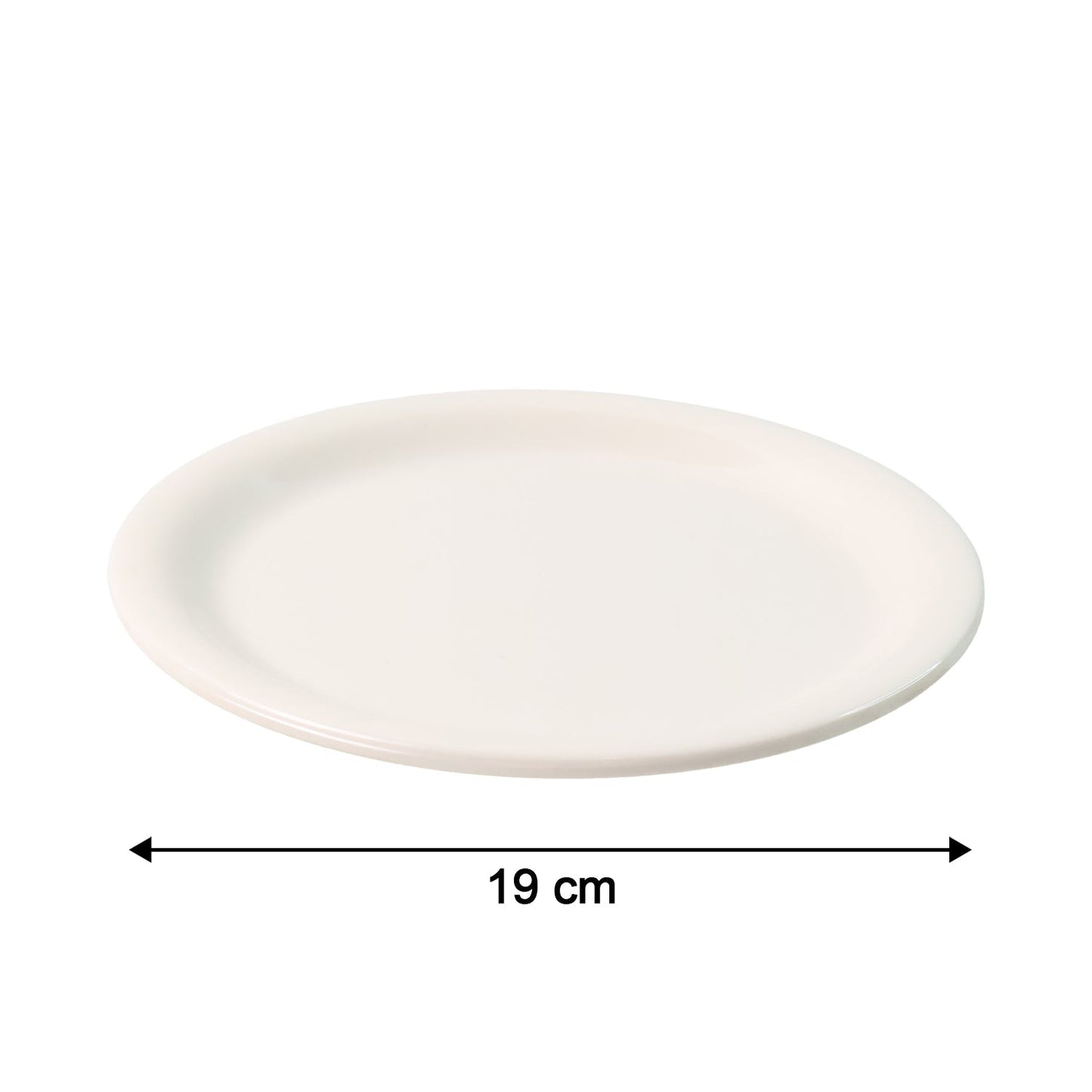 Plastic Round Dinner / Serving Plate â€“ 19 cm (1 Pc)