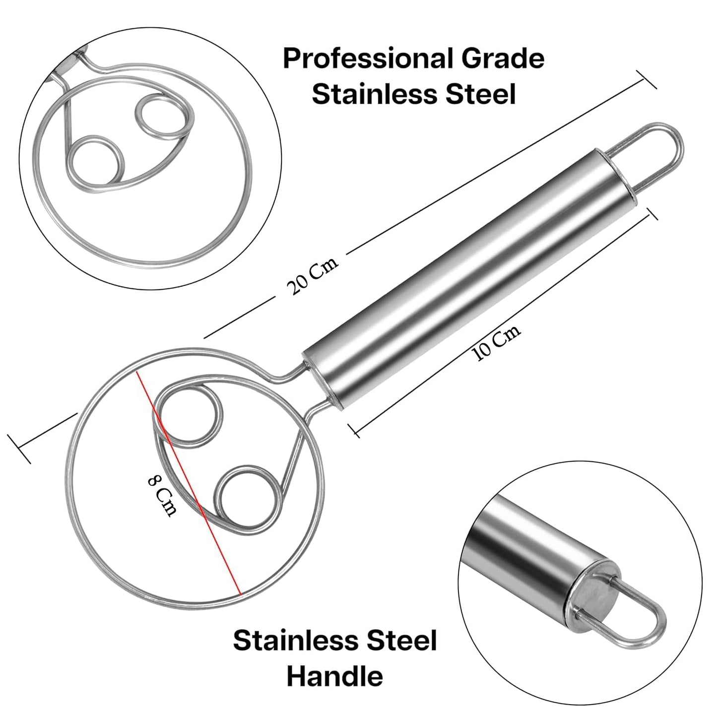 Stainless Steel Danish Dough Whisk - (1 Pc / Big)