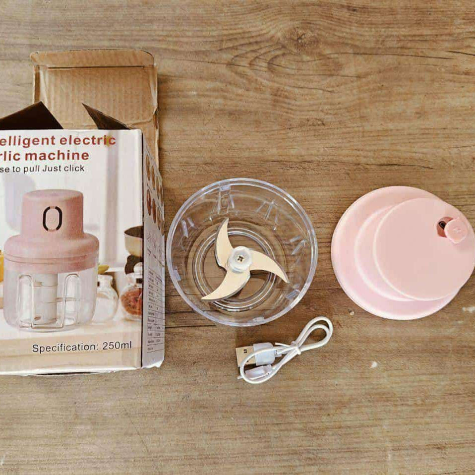 Intelligent Electric Mini Garlic Chopper & Food Processor (250ml) - Wireless & USB Rechargeable