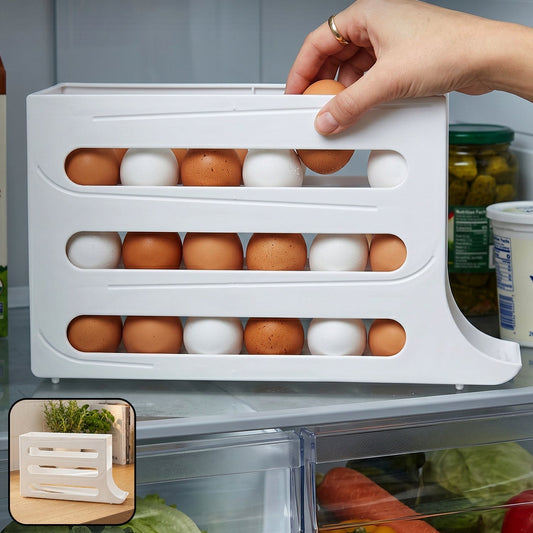 Space Saving Plastic Egg Storage Tray Organizer (1 Pc)
