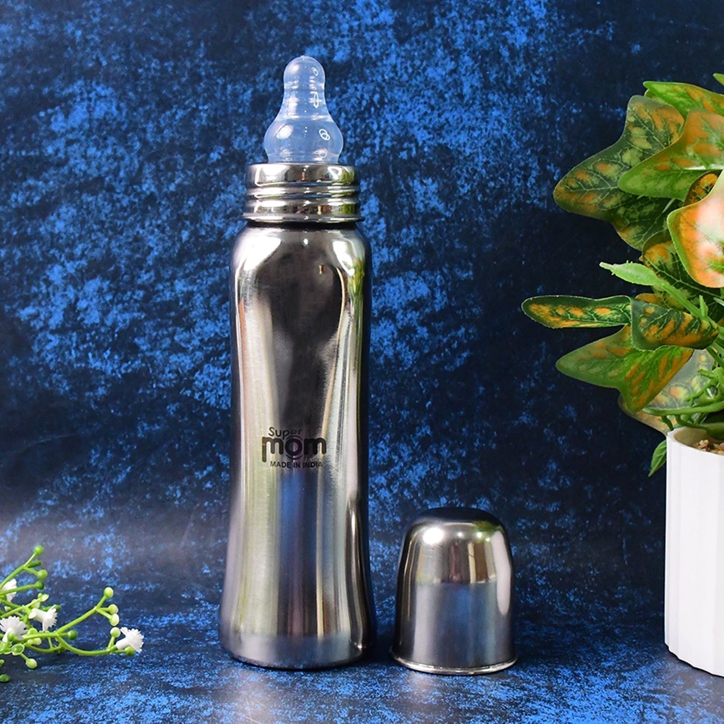 Supermom Lion Stainless Steel Feeding Bottle â€“ 250ml