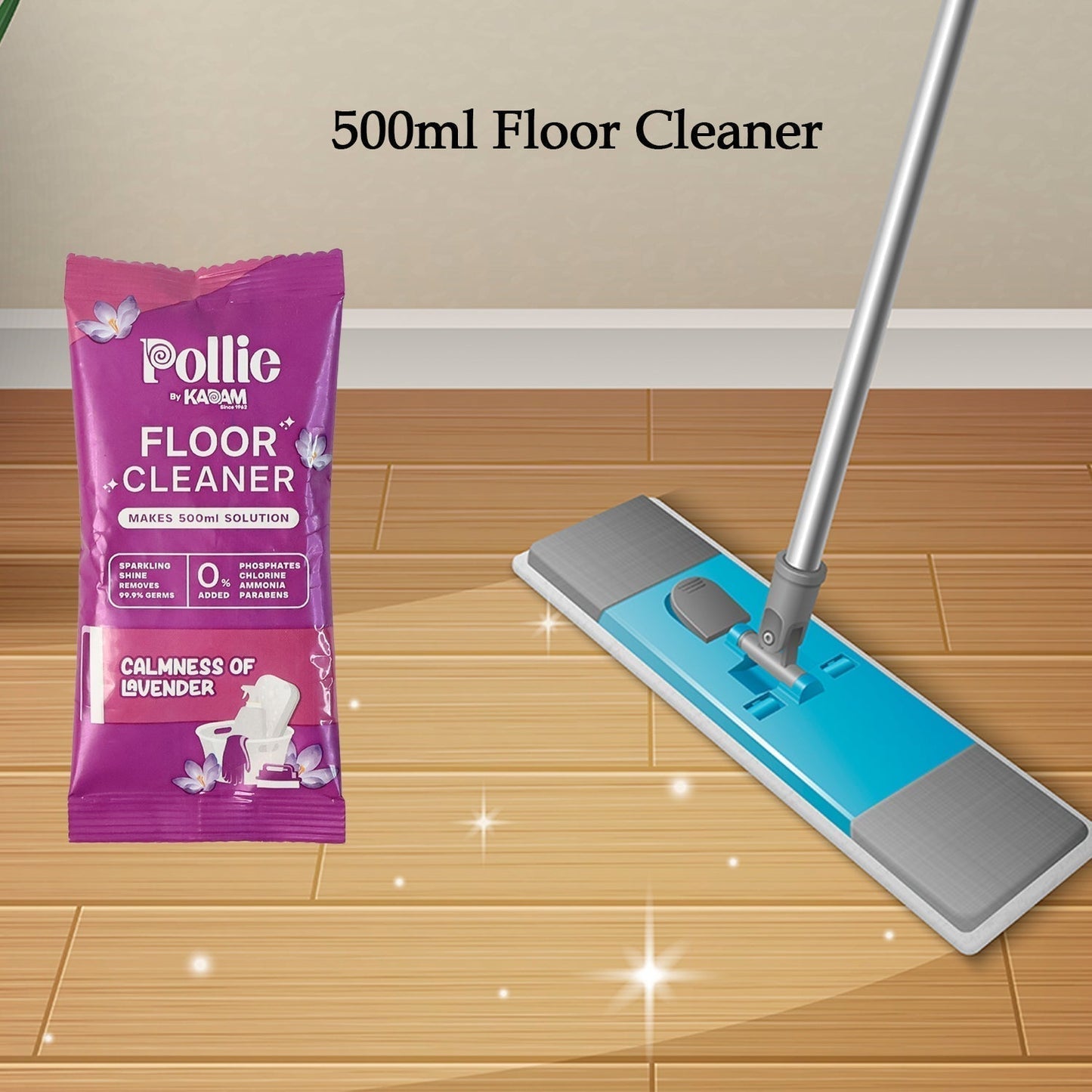 Pollic Kadam Concentrated Floor Cleaner Sachet â€“ Lavender Fragrance (50 Gm)
