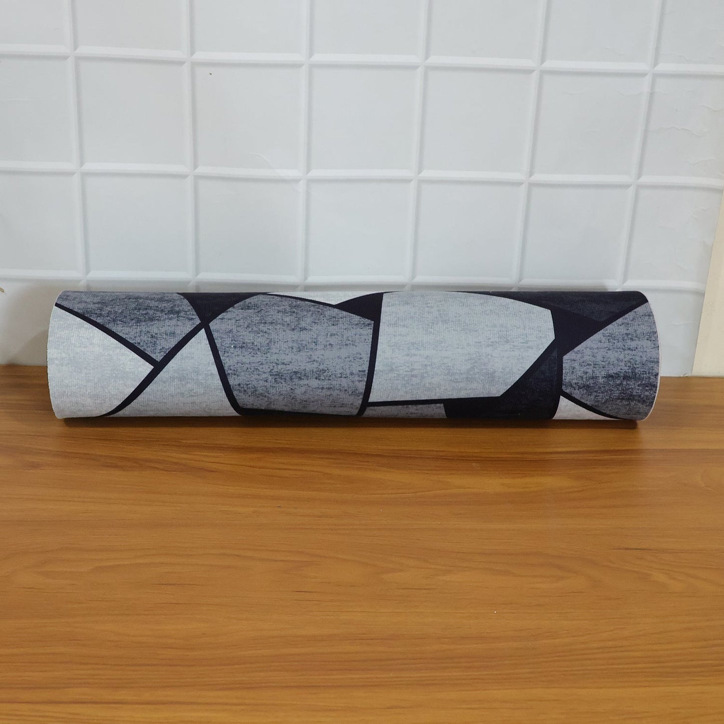 Geometric Anti Slip Door Floor Mat (1 Pc, 90x60 Cm)