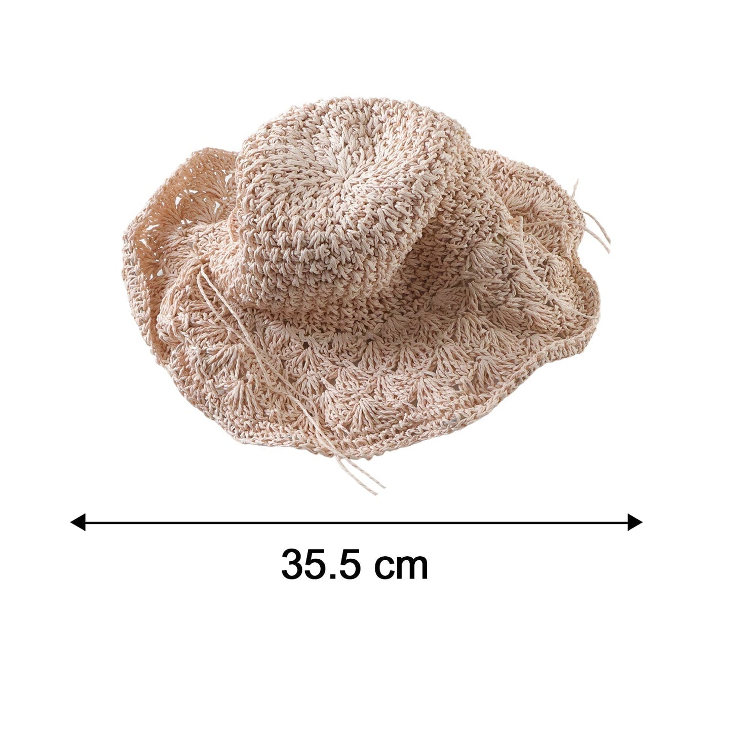 Stylish Handwoven Wide Brim Summer Sun Hat Cap (1 Pc)