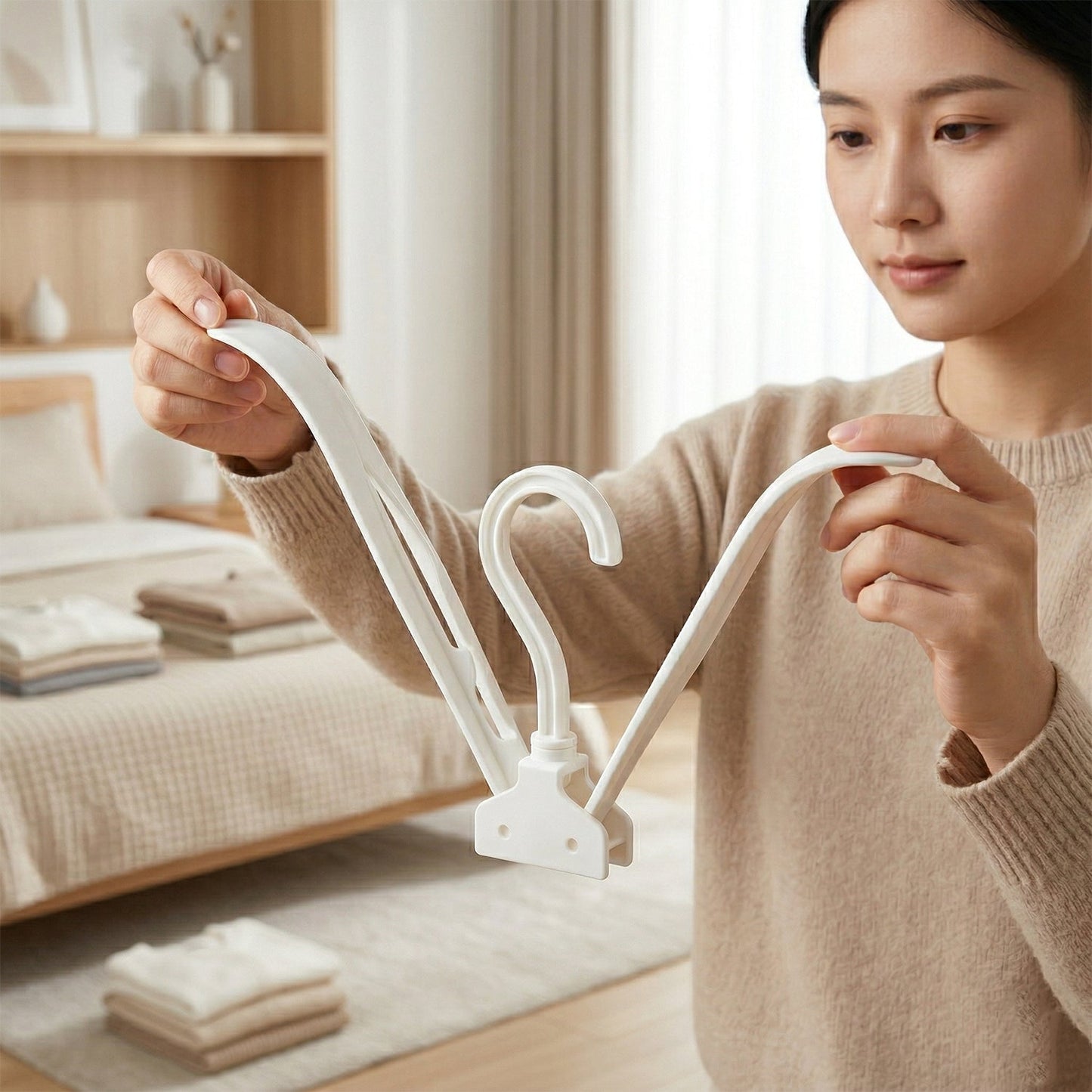 Premium Foldable Plastic Clothes Hanger 1 Pc
