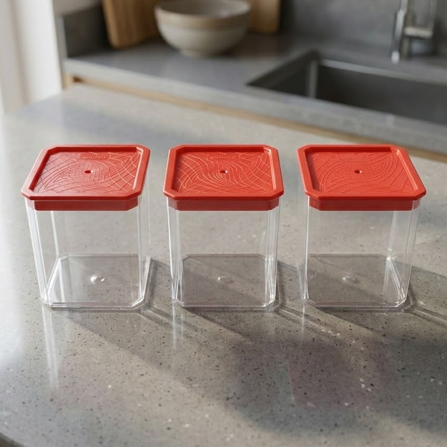 3 Piece Airtight Food Storage Container Set (1 Set / 350 ML)