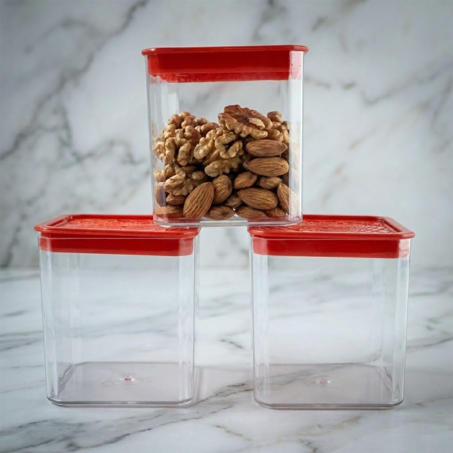 3 Piece Airtight Food Storage Container Set (1 Set / 350 ML)