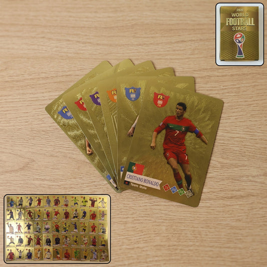 World Football Stars Card Set -Includes 1 Set of Football Player Trading Cards