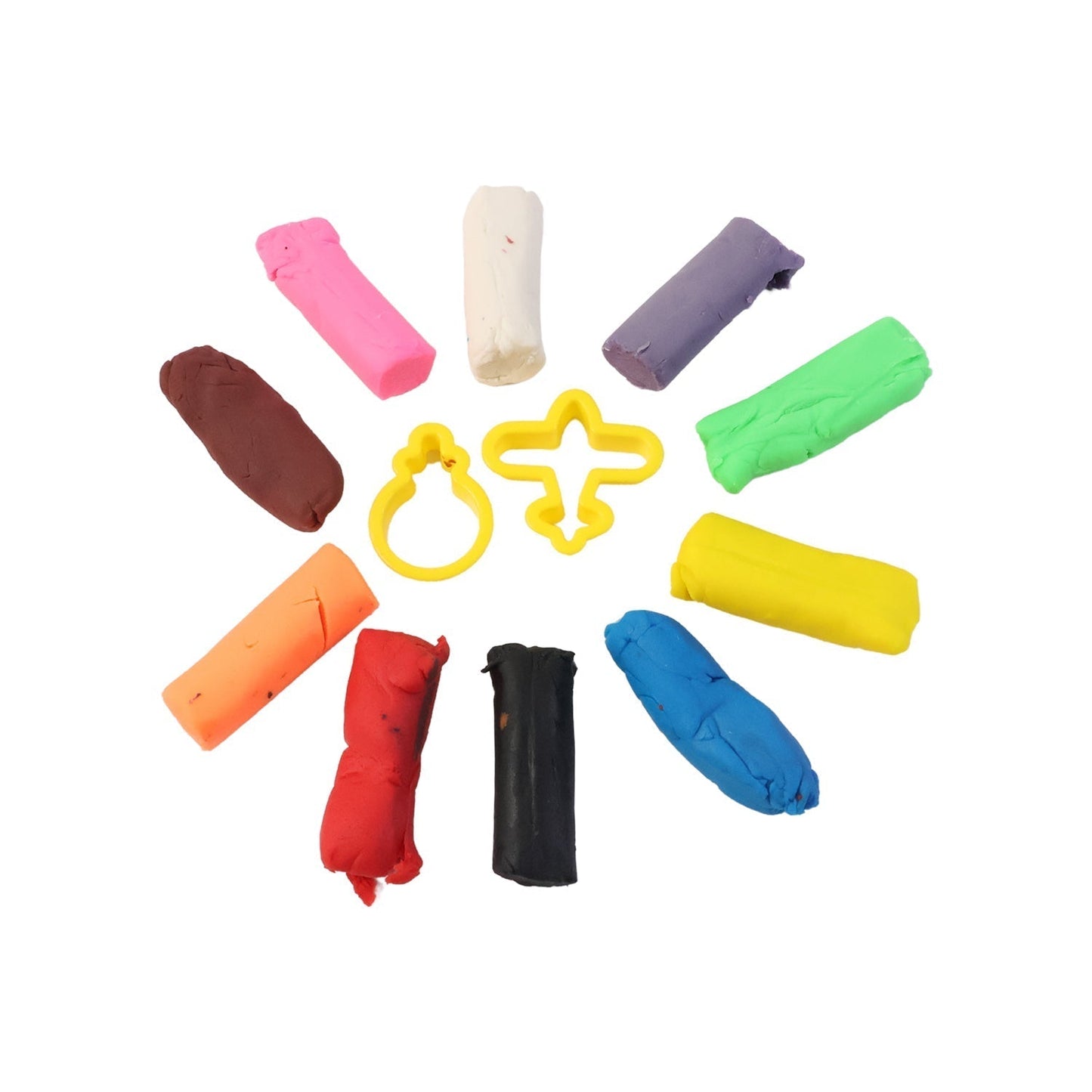 Frisky Dough Modelling Clay Set â€“ 12 Multicolor Dough Sticks with Shape Cutters
