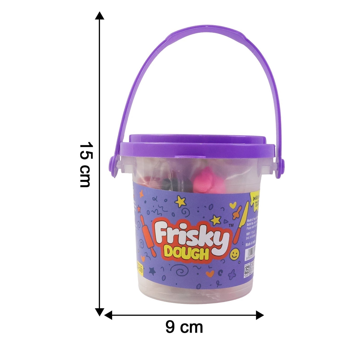 Frisky Dough Modelling Clay Set â€“ 12 Multicolor Dough Sticks with Shape Cutters
